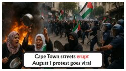 Cape Town Erupts: August 1 Gaza Protest Sparks Viral Pot-Banging and Violence Across South Africa