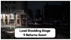 Stage 4 Load Shedding Returns on August 27, 2025 – Check If Your Area Faces Power Cuts